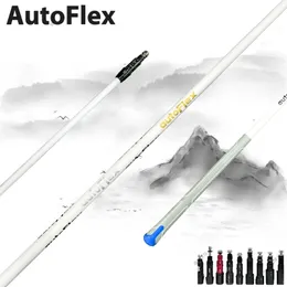 قابلة للتخصيص عمود الجولف Autoflex White ، مهاوي النادي -0.335 نصيحة ، SF405/SF505/SF505X/SF505XX FLEX ، قبضة الأكمام الخالية من الخيارات خالية من الخيارات