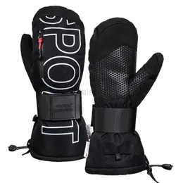 Ski Gloves Winter Ski Gloves Touch Screen Warm Gloves 3M Velvet Thickened Gloves Wrist Guard Waterproof Sports Riding Gloves with Guard zln231110