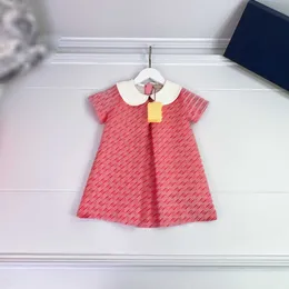 23SS Kids Designer Complements Fricy Sleeve Dresses Girls Dress Dress Color Match Tabel Logo Comple