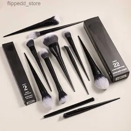 Makeup Brushes 11Pcs Makeup Brushes Set (#10 20 22 25 35 40 1 2 4 Shade + Light) Powder Foundation Concealer Eye Shadow Cosmetics Brush Q231110