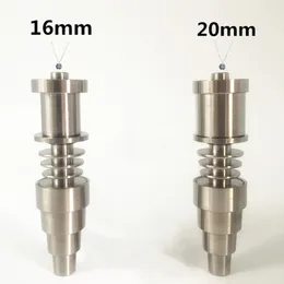 GR2 Titanium Nail 10mm 14mm 18mm 6 IN 1 Adjustable Domeless Enails Smoking Accessories M & F Joint 16mm 20mm Enail Coil Dab Straw For Dab Rig Bongs