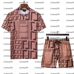 2023 Neue Designer-Frauen T-Shirt High-End-Racksuits Herren Ärmel Hawaiihemd Shorts Sommer Casual Floral Beach Zweiteiler Herren Sets bis XXXL 02