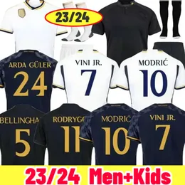 23 24 لاعب المعجبين Vini JR Soccer Jerseys Bellingham Rodrgo Camiseta Football Camavinga Tchouameni Alaba Modric de Futbol Men Kids kit.