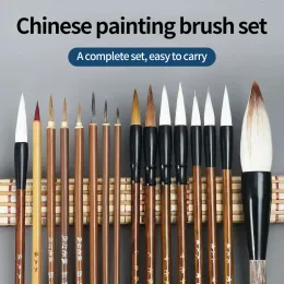 6 9 12 16 PCS Çin Boyama Fırçası Yeni Başlayan Kaligrafi Çizim Kalemi Perde Set Peyzaj Çizim Yazma Sanat Malzemeleri