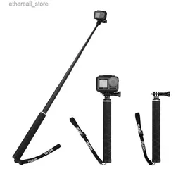 Monopiedi selfie TELESIN 0.9M Fibra di carbonio Selfie Stick Treppiede allungabile in lega di alluminio per GoPro Hero 12 11 10 9 8 7 6 Osmo Action Camera Q231110