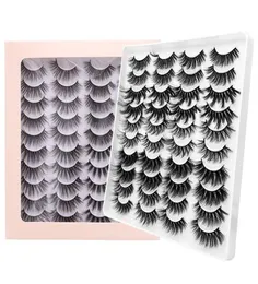 거짓 속눈썹 Skonhed 20 쌍의 가짜 속눈썹 다층 덤불 덤불 극적 천연 푹신한 3D Faux Mink Eye Extension 1610536