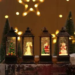 Noel Süslemeleri Led Noel Baba İç Rüzgar Lambası Yatak Odası Oturma Odası Dekorasyon Süsleri Ağaç Gecesi Işık Kardan Adam Hediye 231109