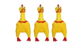 174cm Children Toys Fun Scream The Chicken Rubber Yellow Small Pet Squeaky Chew Toy 0 83gy kk9316338
