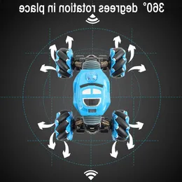 Freeshipping RC Araba 4WD Radyo Kontrolü Dublör Araba Gest İndüksiyon Bükülme Off-road Aracı Hafif Müzik Drift Oyuncak Yüksek Hız Tırmanma R ADAA