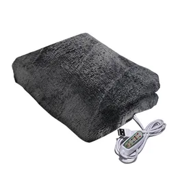 Elektrisk filt USB -uppvärmningsresor Maskin tvättbar för bäddsoffa 3 nivåer Portable Electric Filt Winter Warm Soft Plush Car Shawl Camping 231110