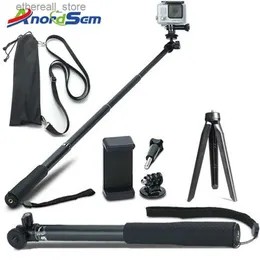 selfie monopods anordsem escorse extension selfie stick monopod mount tripod for GoPro Hero 9 8 7 6 5 sj cameras for yi 4k q231110