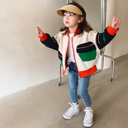 Coat Baseball Jacket Coat Big Kids Teens Fashion Children Outwear Coats kläder för tonåringar Girls Boys Cardigan 4 till 12 Summer Spring 231108