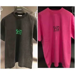 Shirt Bbalencaigas Designer Pig Luxury Goods Purchasing Agent 22 Spring and Summer 520 Letter T-shirt Purchasing Agent Non Refundable