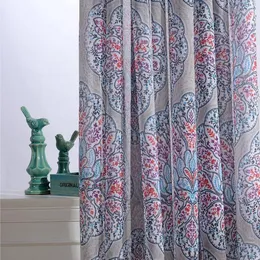 Gardin modern enkel fabrik direktförsäljning gardiner för vardagsrum sovrum polyestertryck fransk fönster tyll