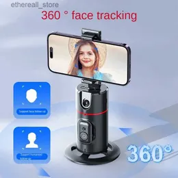 selfie monopods 360 التناوب كاميرا مثبت gimbal selfie stick monopod tracking tracking gimbal ptz للهاتف الذكي tiktok live الهاتف المحمول Q231110