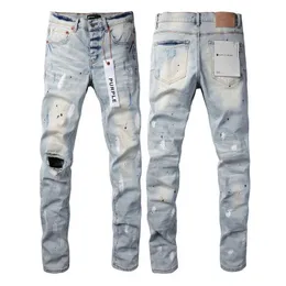 Purple Brand Jeans American High Street Blue Distressed4S8V