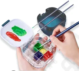 3in1 Foldable Portable Watercolor Pot Multi-Purpose Bucket Brush Washer Cleaner Paint Box Palette Painting Supplies