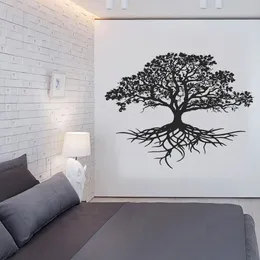 Naklejki ścienne drzewo życia naklejka na ścianę Rust Circle of Root of Life Decal Dekoracja domowa winylowa sztuka mural DW20884 230410