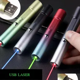 Laser Pointers Green Laser Pointer Usb Powerf Hunting Red Dot 5Mw Laserpointer Hight Light For Drop Delivery Electronics Gadgets Dhuja