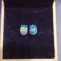 Kolczyki Dangle Kamień naturalny Opal S925 Silver Lucky Hope Studs Karier Kolistka Kolorowa kątowa dla kobiet Prezent Wysoka jakość