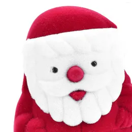 Takı Torbaları Kutu Noel Hediyesi Yaratıcı Keepsake Mini Velvet Noel Baba Kış Festivali İçin Yüzük