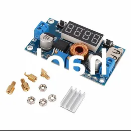 2pcs/lot Freeshipping 5A 75W Digital Control DC-DC Adjustable Step-down Module Step Down Modules with Voltmeter Ammeter Behlv