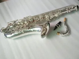 New Silvering YTS-875EX B-platt professionell tenorsaxofon All-Silver gjorde den mest bekväma känslan Tenor Sax Jazz Instrument med Case Accessories