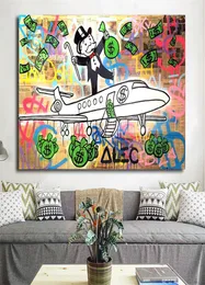 ALEC MONOPOLIES PJ FLY HD WALL ART CANVAS POSTER and PRINT CANVASオフィスリビングルームの装飾的な絵を描く家の装飾1550999