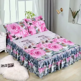 Bed Skirt 1 bedding2 pillowcases bedding sanded soft bed large double layer bedding 230410