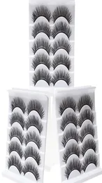 5 par Natural Eyelash Light Weight Faux 3D Mink Eyelashes Soft Wispy Fluffy False Eye Lashes Extension Cruelty återanvända mycket 5349782