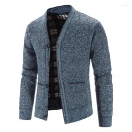 Maglioni da uomo Casual Cardigan lavorato a maglia Maglione Uomo Autunno Inverno Scollo a V Spessore caldo Giacca a vento Maglione maschile Drop Sueter Masculino