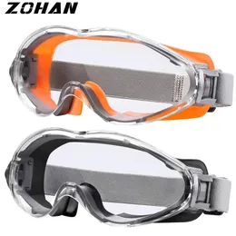 Outdoor Eyewear ZOHAN 2PCS Safety Glasses Protective Goggles Anti UV Waterproof Tactical Sport Eye Protection Riding Skiing 231109