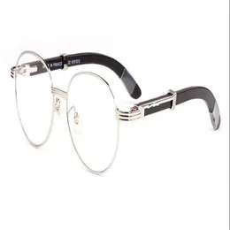 2021 Новые модные круглые солнцезащитные очки без оправы, мужские и женские солнцезащитные очки из рога буйвола, зеркальные солнцезащитные очки из бамбукового дерева, люнеты Gafa205l
