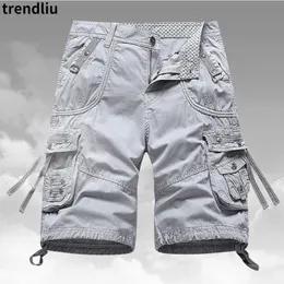 Shorts masculinos verão cor sólida carga tática chaque caidger algodão militar casual solto 230410