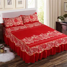 Bed Skirt Homepage Textile Bedding European Style Bedding Polyester Cotton Bedding Flower Color Bedding 150X200cm Large 230410