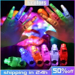 Led Rave Toy 30/60/120/200/300 Stück LED-Fingerlichter, 6-farbige Finger-Taschenlampen für Kindergeburtstagsparty-Zubehör, Rave Laser, verschiedene Spielzeuge, 231109