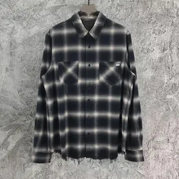 Camicie casual da uomo Plaid di alta qualità a contrasto di colore maniche lunghe Camicia hawaiana da uomo 2023 Ropa Hombre Camisa Masculina Vacanza vestire