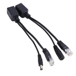 2pcs/الكثير من اللون الأسود/الأبيض Ethernet Poe Adapter Adapter Cable Tape Switch Switch Cable Flitter Poe Kit Cable RJ45 Injector kit jtksb