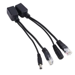 2pcs/lot Black/White Color Ethernet POE Adapter Cable Tape Screened POE Switch Cable Splitter POE Kit Cable RJ45 Injector Splitter Kit Jtksb