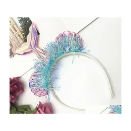 Gift Wrap Mermaid Headband Hair Sticks Cute Child Adt Kids Shell Hairband Diy Accessories Oceantheme Birthday Party Drop Delivery Ho Dh4Bb