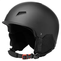 스키 헬멧 겨울 스노우 보드 헬멧 유니세포드 스노우 고글 고정 스트랩 안전 스포츠 장비를위한 분리 가능한 귀마개 231109