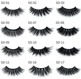 False Eyelashes Mink Eyelashes17 Styles Selling 1Pair Lot Real Siberian 3D Full Strip Eyelash Long Individual Lashes Extension8188424