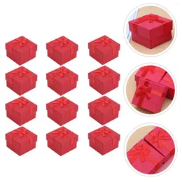 Jewelry Pouches 30 PCS Gift Storage Case Red Dangle Earrings Carton Necklace Organizer Travel Wedding Box