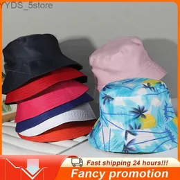 Sombreros de ala ancha Sombreros de cubo Sombrero de cubo plegable de verano Unisex Algodón Mujeres Sombrero de protección solar al aire libre Color puro Pesca Gorra de caza Hombres Cuenca Chapeau Gorra de playa YQ231110