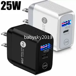 25W 20W 18W Fast Quick Chargers Usb C Dual Ports PD Wall Charger Type c Power Plugs Adaptors For IPhone 12 13 14 15 Pro Max Samsung B1