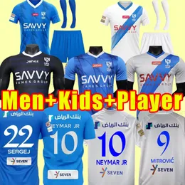 23 24 Al Hilal Saudi Soccer Jerseys NEYMAR JR MALCOM NEVES SERGEJ VIETTO KOULIBALY LGHALO KANNO Home Away 23 24 Football Shirt football fans player men kids third