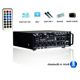 Freeshipping Bluetooth 20 Channel 2000W Audio Power HiFi Amplifier 220-240V AV AMP Högtalare Remote Control EQ Stage Karaoke for Car Hom Ifia