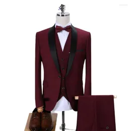 Men's Suits Auriparus Flaviceps Formal Wedding For Men Tuxedos 4 Color Groomsman Suit Custom Made Man Jacket Pants Vest