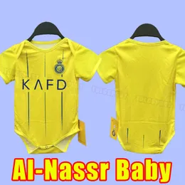 Baby 23 24 Al Nassr FC Soccer Jerseys Ronaldo 2023 2024 Home Away Cr7 Mane Gonzalo Martinez Talisca Kids Kit Football Shirt Al-Nass enfants