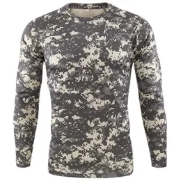 Men's T-Shirts Outdoor Quick Dry T Shirt Men Tactical Camouflage Long Sleeve Round Neck Sports Army Military Tshirt Camo Funny 3D T-shirt 231110